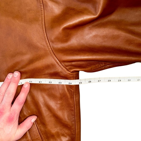 POLO RALPH LAUREN Men's Leather Bomber Jacket - M - Picture 8 of 16